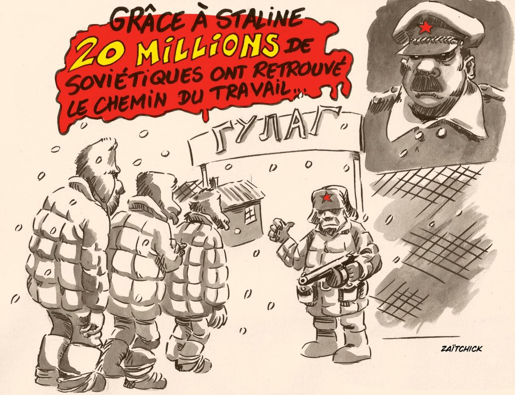 dessin presse humour Staline goulag image drôle soviétiques travail