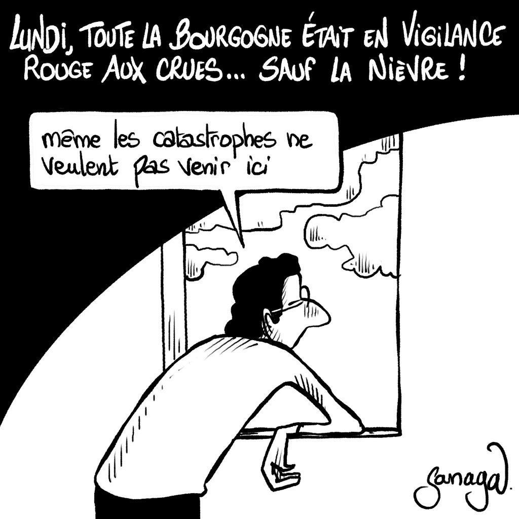dessin presse humour vigilance rouge Bourgogne image drôle Nièvre