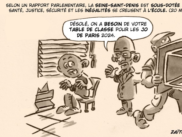 dessin presse humour sous-dotation image drôle Seine-Saint-Denis