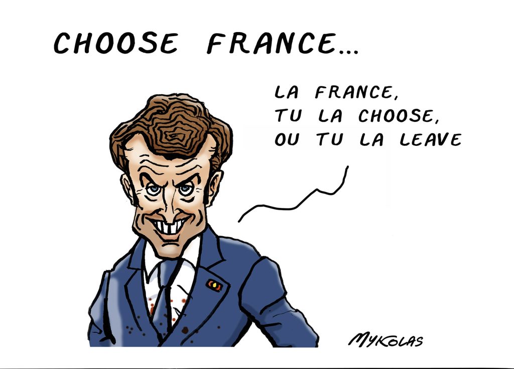 dessin presse humour Emmanuel Macron image drôle choose France