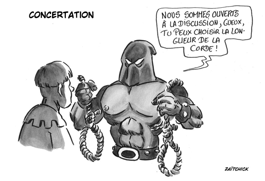dessin presse humour gouvernement image drôle concertation