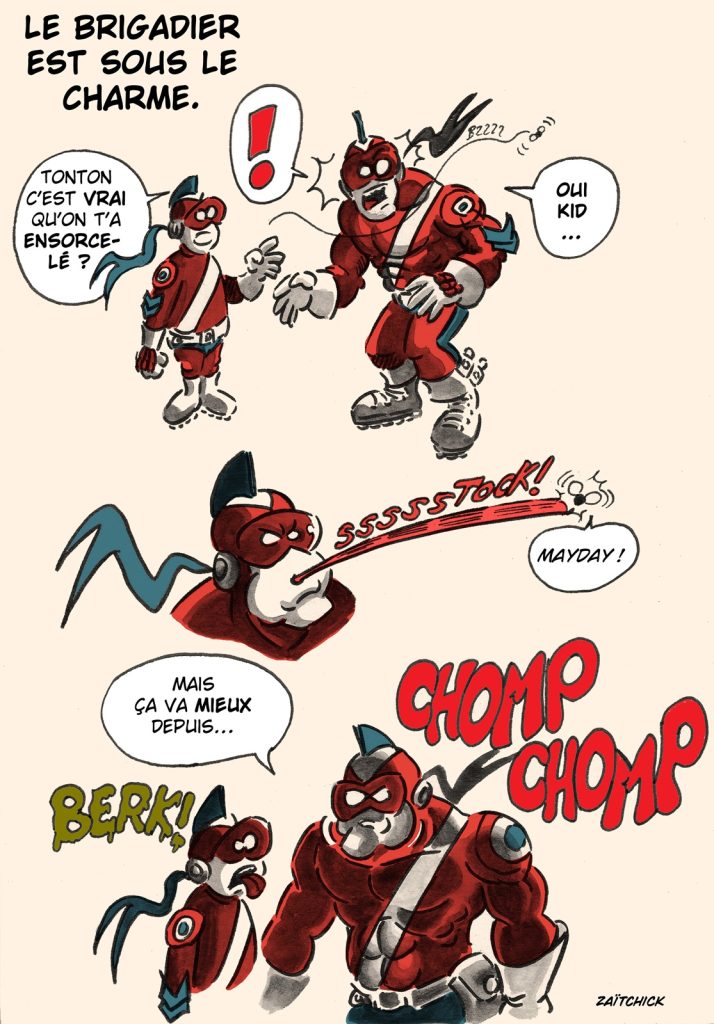 image drôle Le Brigadier sortilèges métamorphose crapaud