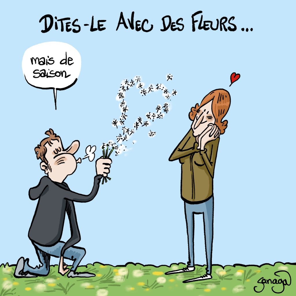 dessin presse humour écologie image drôle fleurs saison