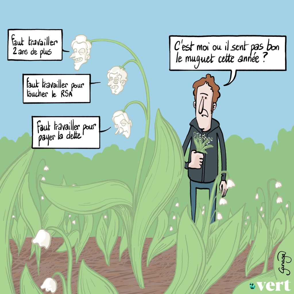 dessin presse humour muguet 1er mai image drôle travail