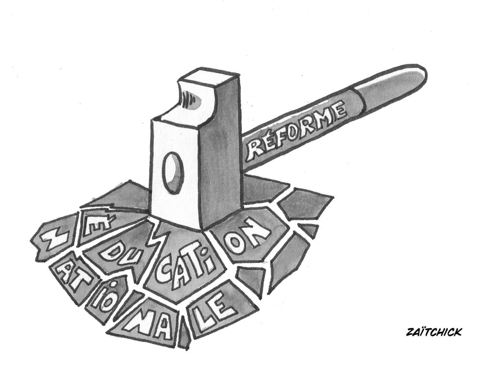 dessin presse humour réforme image drôle Éducation Nationale