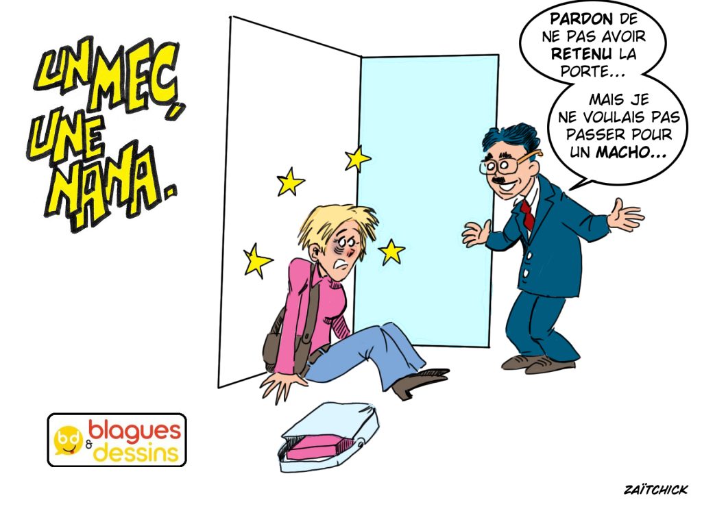 blague dessin humour mec nana homme femme galanterie machisme