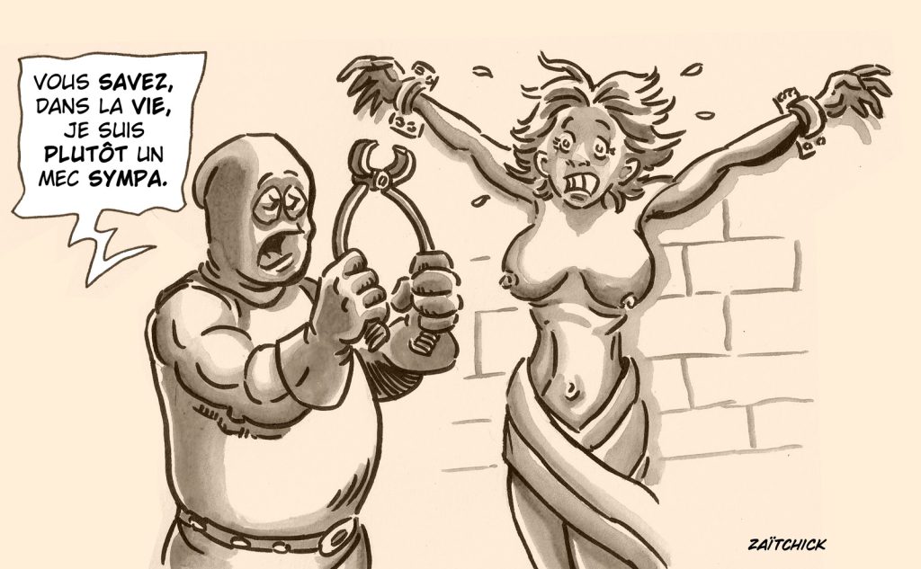 dessin presse humour bourreau image drôle torture