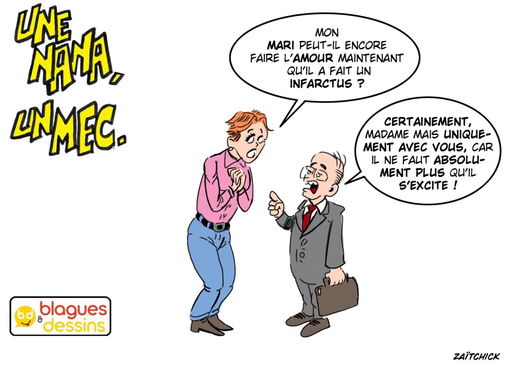blague dessin humour mec nana homme femme fidélité excitation