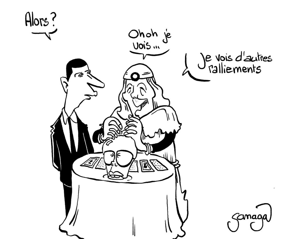 dessin presse humour ralliement Éric Ciotti image drôle Rassemblement National
