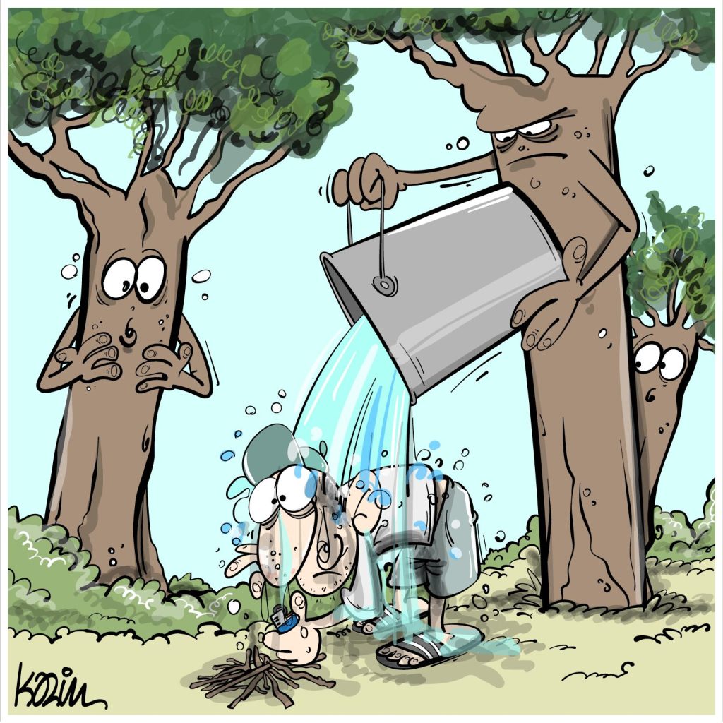 dessin presse humour incendie image drôle feu forêt