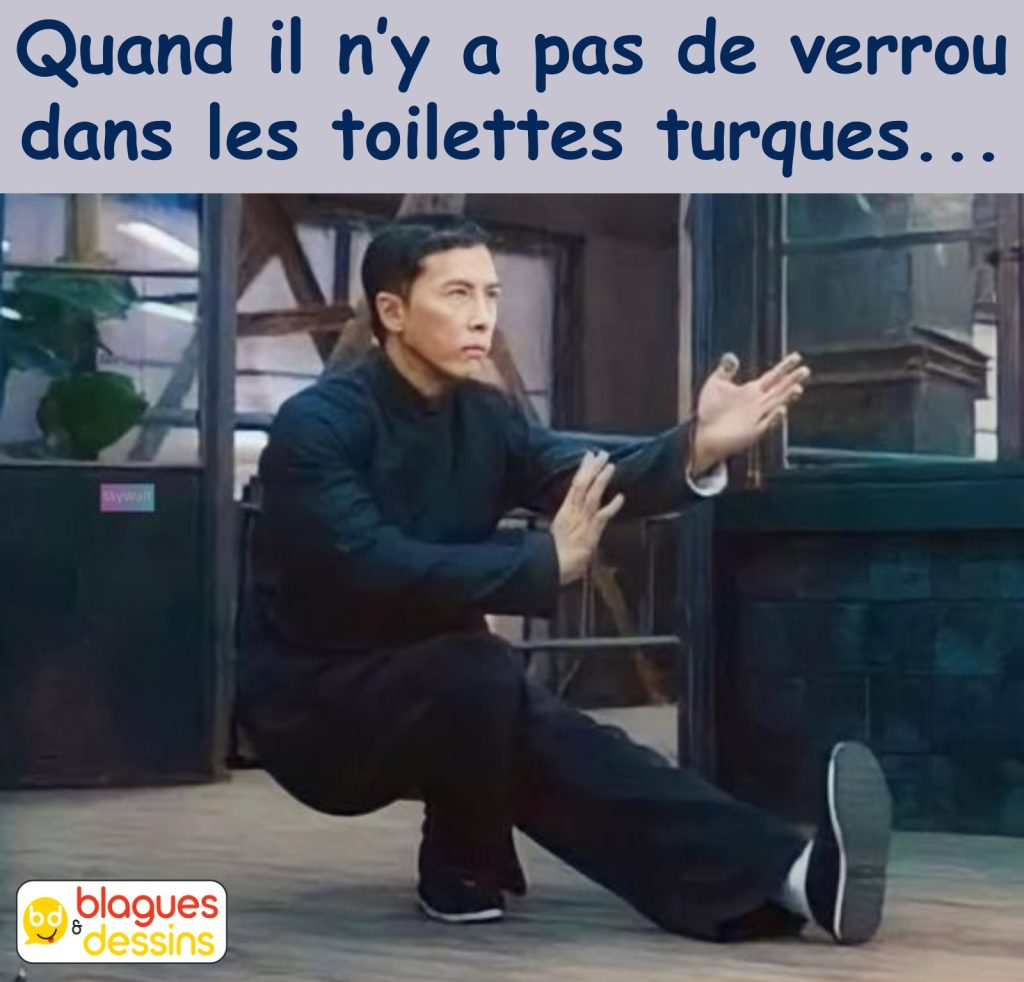 dessin humour toilettes turques image drôle verrou