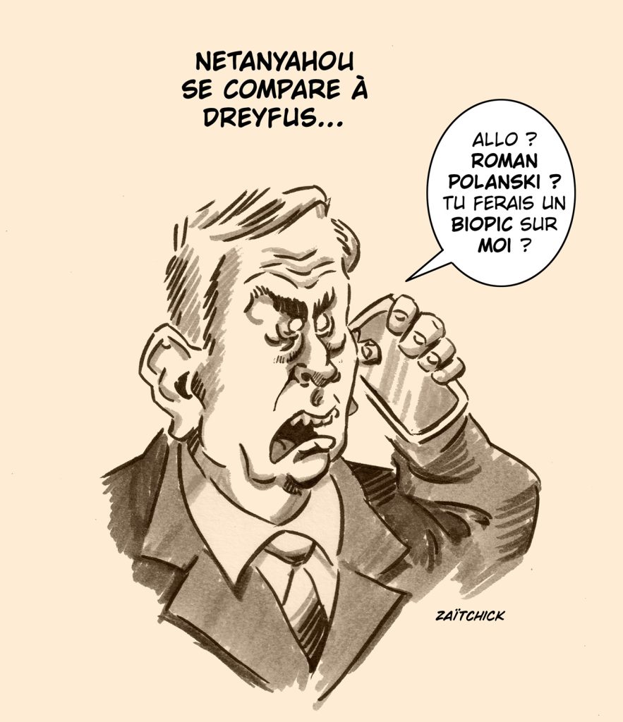 dessin presse humour Benyamin Netanyahou image drôle mandat d’arrêt CPI