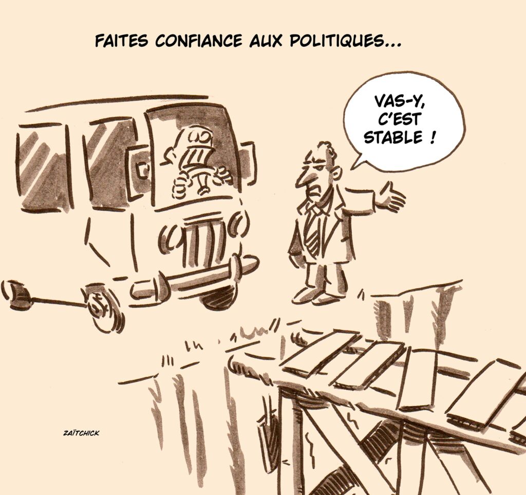 dessin presse humour François Bayrou image drôle stabilité