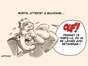 dessin presse humour François Bayrou affaire Bétharram image drôle attentat Mulhouse