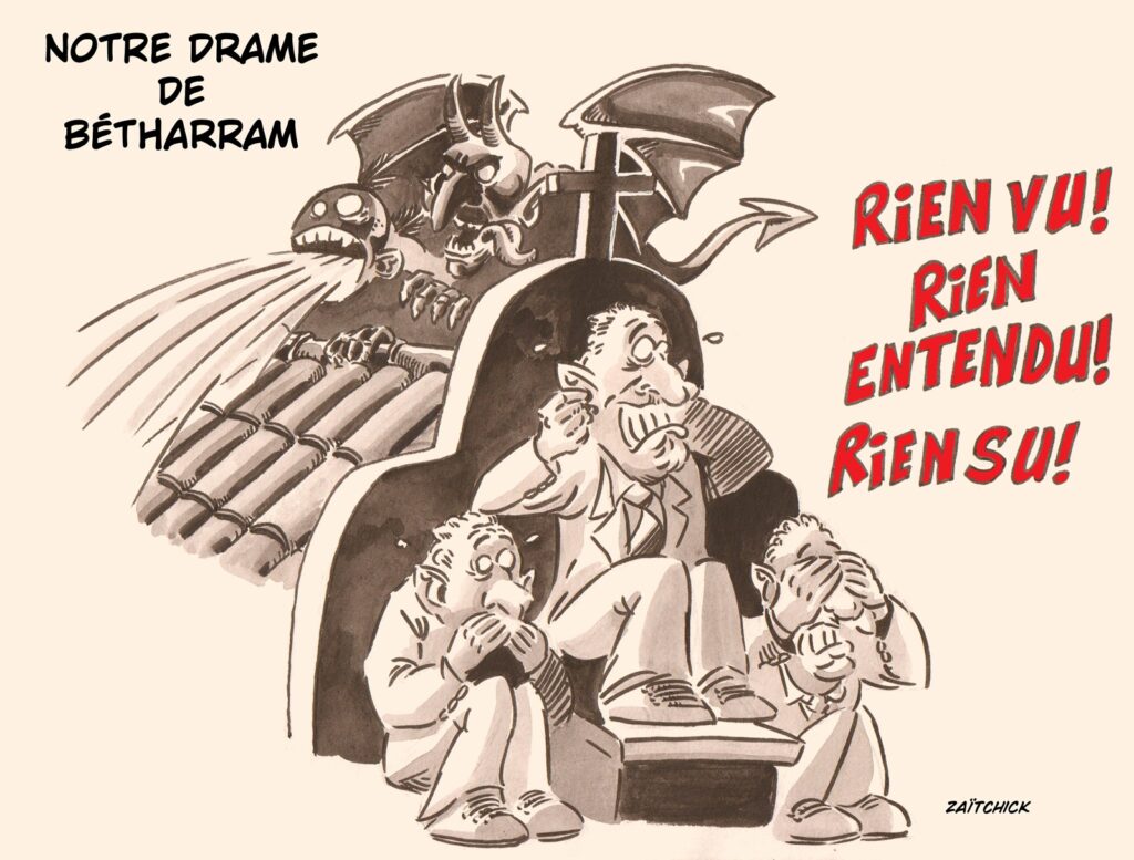 dessin presse humour François Bayrou image drôle affaire Bétharram