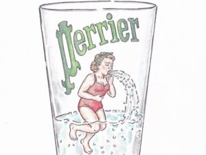 dessin presse humour contamination image drôle eau Perrier