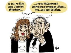 dessin presse humour François Bayrou Hélène Perlant image drôle affaire Bétharram