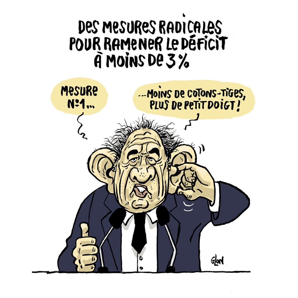 dessin presse humour François Bayrou image drôle déficit budgétaire