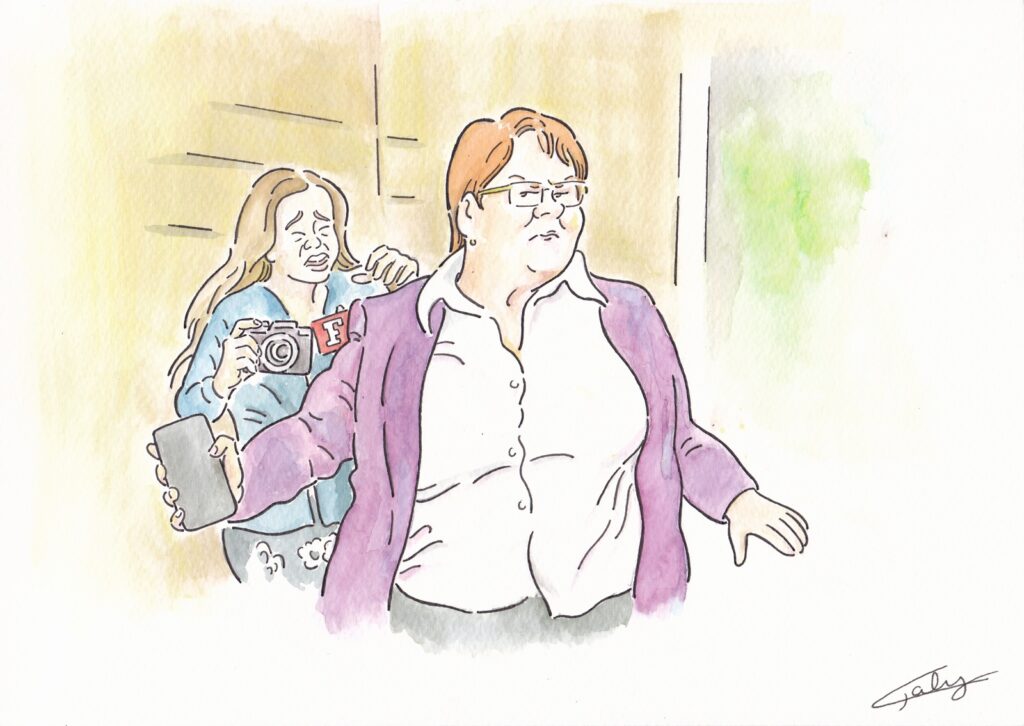 dessin presse humour Claudia Rouaux image drôle coup de pression journalistes