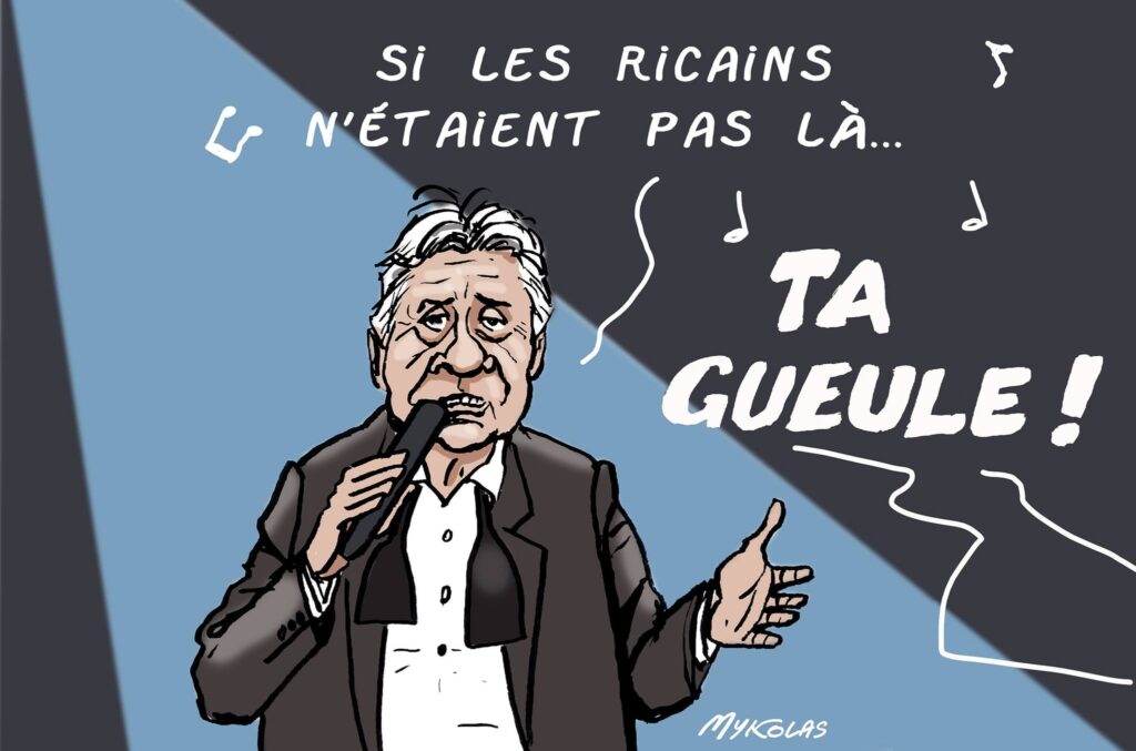 dessin presse humour Michel Sardou image drôle ricains
