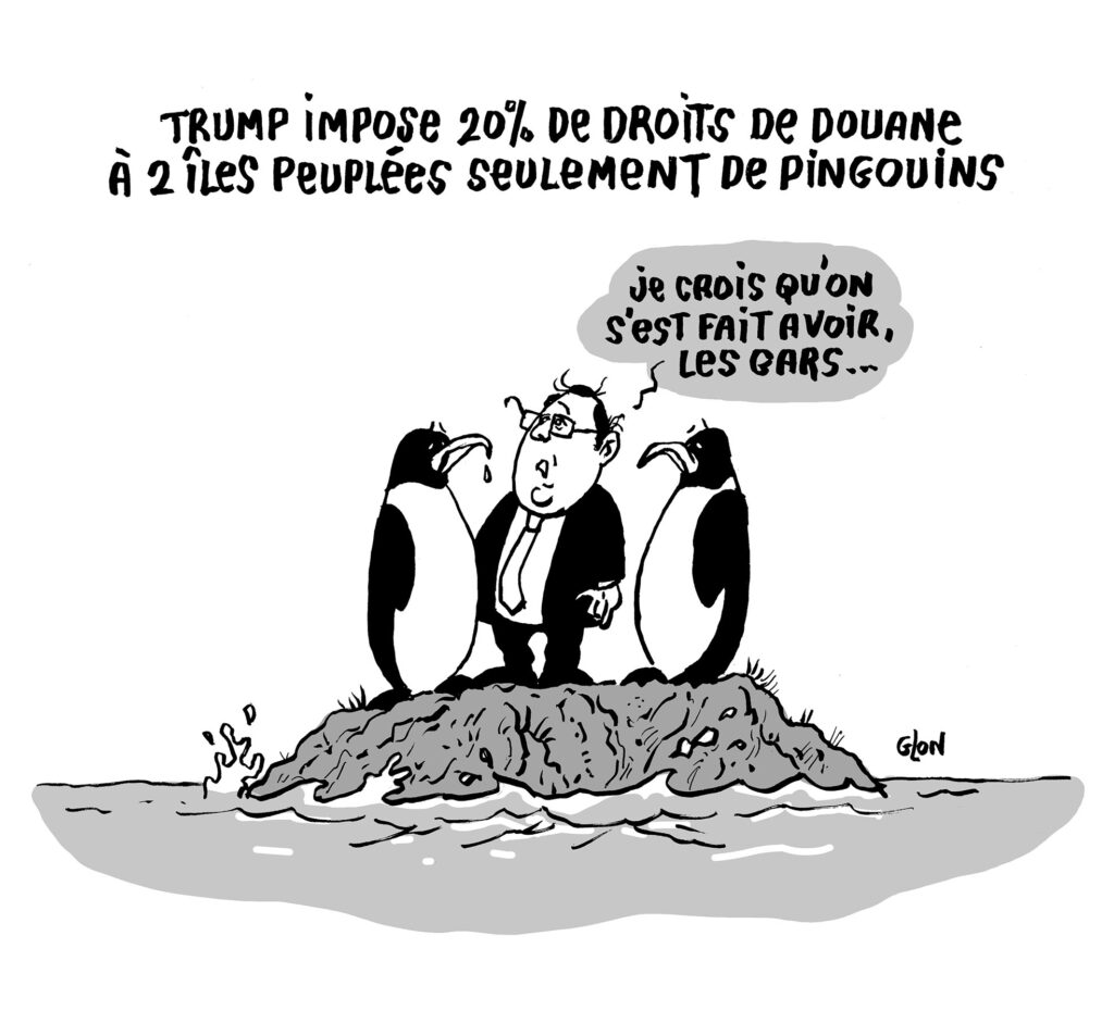 dessin presse humour Donald Trump image drôle droits de douane