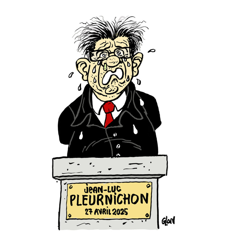 dessin presse humour Jean-Luc Mélenchon image drôle larmes islamophobie